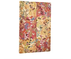KNYGA Bookshop 2026 Kara-ori Rožinė (Japanese Kimono) Maxi 12-month Vertical Hardcover Flexi Dayplanner 2026 (Elastic Band Closure)