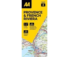 KNYGA Bookshop AA Road Map Provence &amp; French Riviera