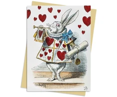 KNYGA Bookshop Alice in Wonderland: Baltas Rabbit Greeting Card Pack
