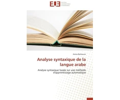 KNYGA Bookshop Analyse Syntaxique de la Langue Arabe