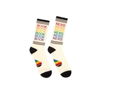 KNYGA Bookshop Book Nerd Pride Gym Socks - Large
