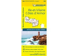 KNYGA Bookshop Cotes-d'Armor, Ille-et-Vilaine - Michelin Local Map 309