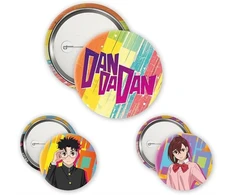 KNYGA Bookshop Dan Da Dan Momo &amp; Okarun 3 Badge Pack