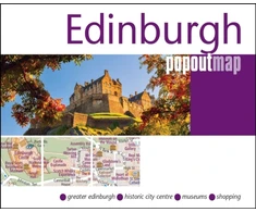 KNYGA Bookshop Edinburgh PopOut Map - pocket size, pop up map of Edinburgh city centre