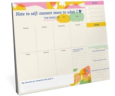 KNYGA Bookshop Em &amp; Friends Whole Year of Connecting Weekly Desktop Planner