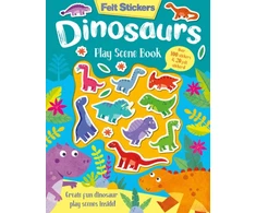 KNYGA Bookshop Felt Stickers Dinosaur Play Scene Book