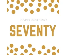 KNYGA Bookshop Happy 70th Birthday Guest Book (Hardcover)