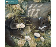 KNYGA Bookshop Ivory Cats by Lesley Anne Ivory Wall Calendar 2026 (Art Calendar)