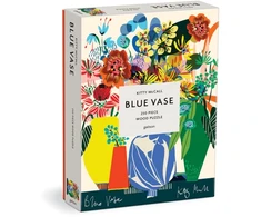 KNYGA Bookshop Kitty McCall Mėlyna Vase 250 Piece Wood Puzzle