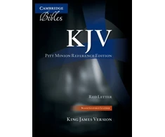 KNYGA Bookshop KJV Pitt Minion Reference Bible, Juodas Goatskin Leather, Raudona-letter Text, KJ446:XR