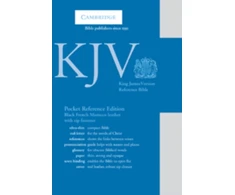 KNYGA Bookshop KJV Pocket Reference Bible, Juodas French Morocco Leather with Zip Fastener, Raudona-letter Text, KJ243:XRZ Juodas French Morocco Leather, with Zip Fastener