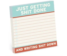 KNYGA Bookshop Knock Knock Getting Shit Done Sticky Notes (4 x 4-inches)