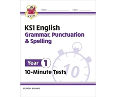 KNYGA Bookshop KS1 Year 1 English 10-Minute Tests: Grammar, Punctuation &amp; Spelling