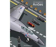KNYGA Bookshop Livro para Colorir de Avioes 1