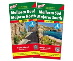 KNYGA Bookshop Mallorca Road Map, 2 Sheets with Guide 1:50 000