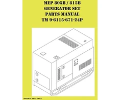 KNYGA Bookshop MEP 805B / 815B Generator Set Repair Parts Manual TM 9-6115-671-24P