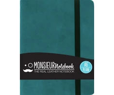 KNYGA Bookshop Monsieur Notebook - Real Leather A6 Turquoise Plain