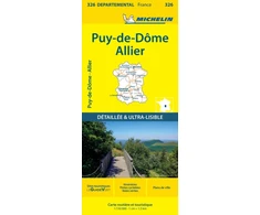 KNYGA Bookshop Puy-de-Dome Allier - Michelin Local Map 326