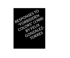 KNYGA Bookshop Responses to "Forbidden Colors" by Felix Gonzalez-Torres
