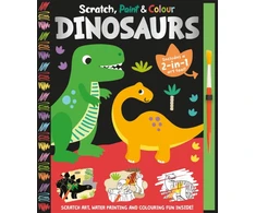 KNYGA Bookshop Scratch, Paint &amp; Colour Dinosaurs