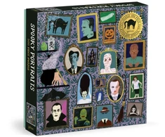 KNYGA Bookshop Spooky Portraits 500 Piece Foil Puzzle