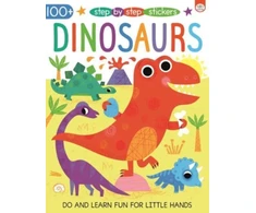 KNYGA Bookshop Step by Step Stickers Dinosaurs