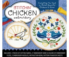 KNYGA Bookshop Stitchin' Chicken Embroidery Kit
