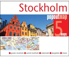 KNYGA Bookshop Stockholm PopOut Map - pocket-size, pop up map of Stockholm city centre