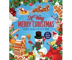 KNYGA Bookshop Very Merry Christmas Sticker, Color &amp; Activity Book