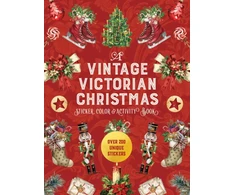 KNYGA Bookshop Vintage Victorian Christmas Sticker, Color &amp; Activity Book