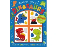 KNYGA Bookshop Window Stickies Dinosaurs