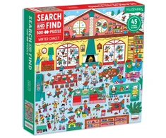Dėlionė Bookshop Winter Chalet 500 piece Search &amp; Find Puzzle