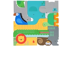 KNYGA Bookshop Wooden Puzzle + Play: Shaped Safari Animals