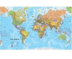 KNYGA Bookshop World political laminated