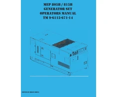 KNYGA Brian Greul MEP 805B / 815B Generator Set Operators Manual TM 9-6115-671-14