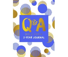KNYGA Carol Petley Q &amp; A Bible Verse 5-Year Journal Mėlyna Edition
