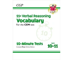 KNYGA Cgp Books 11+ CEM 10-Minute Tests: Verbal Reasoning Vocabulary - Ages 10-11 (with Online Edition)