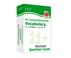 KNYGA Cgp Books 11+ CEM Revision Question Cards: Verbal Reasoning Vocabulary - Ages 10-11
