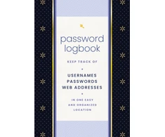 KNYGA Rock Password Logbook (Juodas &amp; Gold)