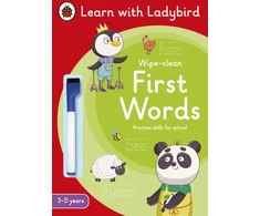 KNYGA First Words: A Learn with Ladybird Wipe-Clean Activity Book 3-5 metai