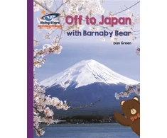 KNYGA Green Daniel Reading Planet - Off to Japan with Barnaby Bear - Violetinė: Galaxy