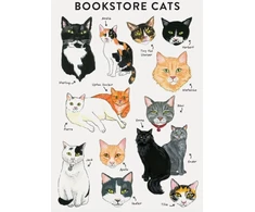 KNYGA Jane Mount Bibliophile Flexi Journal: Bookstore Cats