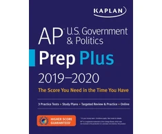 KNYGA Kaplan Test Prep AP U.S. Government &amp; Politics Prep Plus 2019-2020