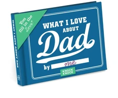 KNYGA Knock Knock What I Love about Dad Book Fill in the Love Fill-in-the-Blank Book &amp; Gift Journal