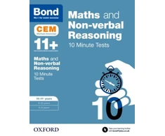 KNYGA Michellejoy Hughes Maths &amp; Non-verbal reasoning: Bond 11+ CEM 10 Minute Tests: Ready for the 2025 Cambridge Select Insight exam