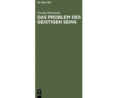 KNYGA Nicolai Hartmann Das Problem Des Geistigen Seins