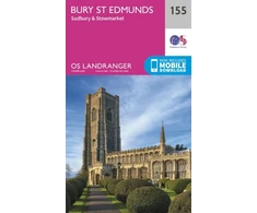 KNYGA Ordnance Survey Bury St Edmunds, Sudbury &amp; Stowmarket