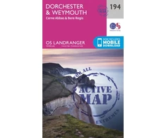 KNYGA Ordnance Survey Dorchester &amp; Weymouth, Cerne Abbas &amp; Bere Regis