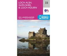 KNYGA Ordnance Survey Loch Alsh, Glen Shiel &amp; Loch Hourn
