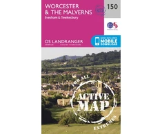KNYGA Ordnance Survey Worcester &amp; the Malverns, Evesham &amp; Tewkesbury